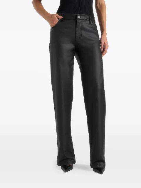 Florence in black wax-effect jeans by MANIERE DE VOIR