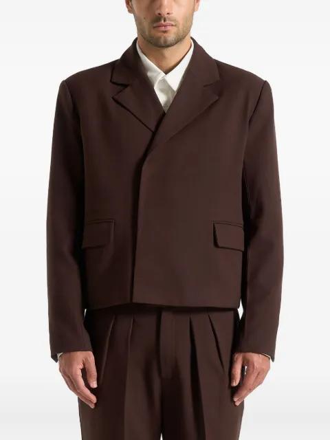 Hector double breasted tailored cropped blazer by MANIERE DE VOIR