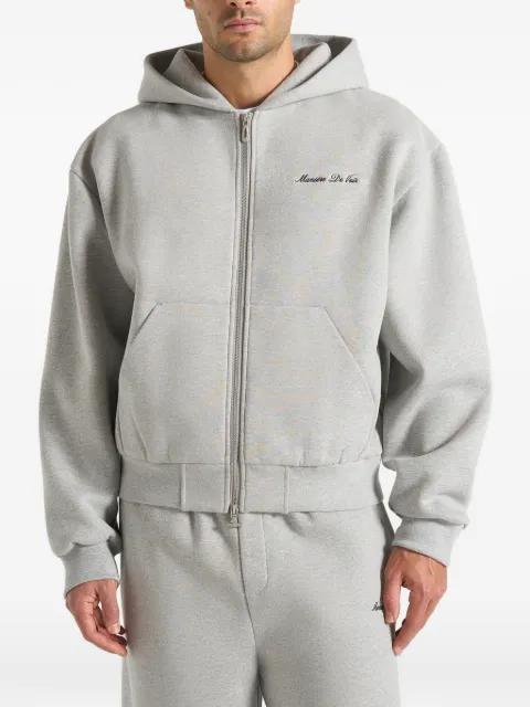 JS002 Signature relaxed fit zip hoodie by MANIERE DE VOIR