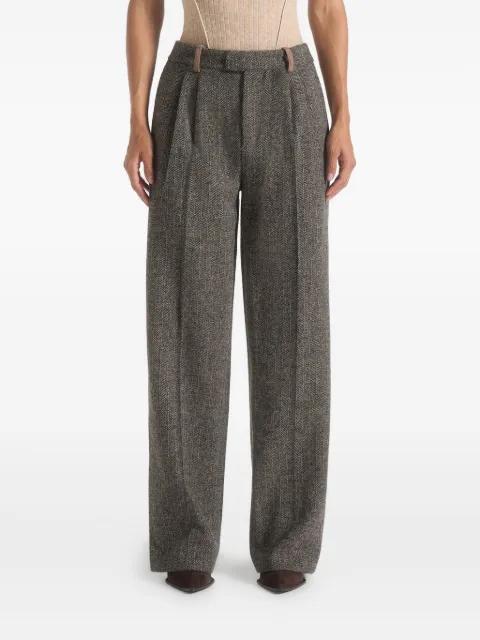 Julie herringbone pleat trousers by MANIERE DE VOIR