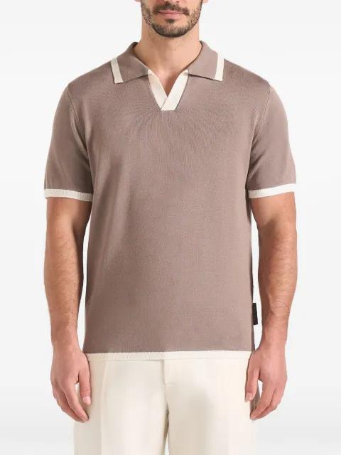 Lambert contrast-detail knit polo shirt by MANIERE DE VOIR