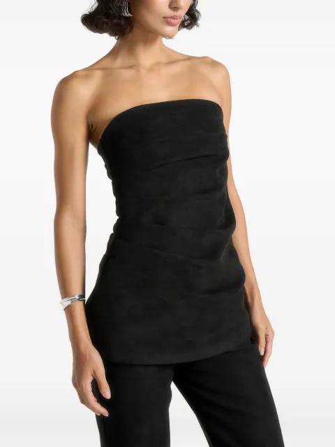 Laurena tacked longline bandeau top by MANIERE DE VOIR