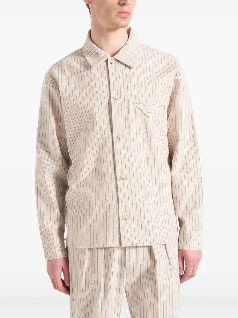 Leo pinstripe overshirt by MANIERE DE VOIR