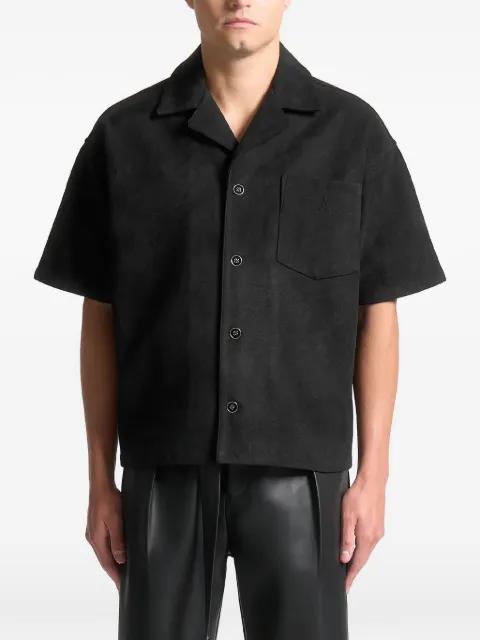 Luc boxy suede-effect shirt by MANIERE DE VOIR