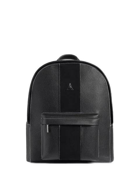 Lyon suede-panel backpack by MANIERE DE VOIR