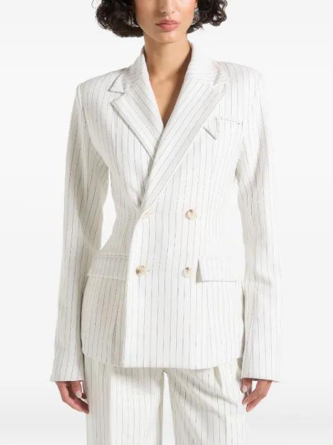 Maia pinstripe double-breasted blazer by MANIERE DE VOIR
