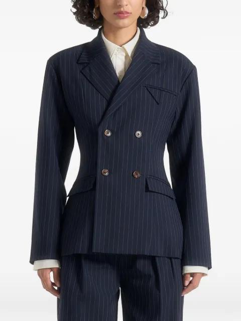 Maia pinstripe double-breasted blazer by MANIERE DE VOIR