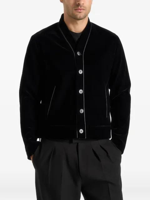 Nassim velvet jacket with contrast piping by MANIERE DE VOIR