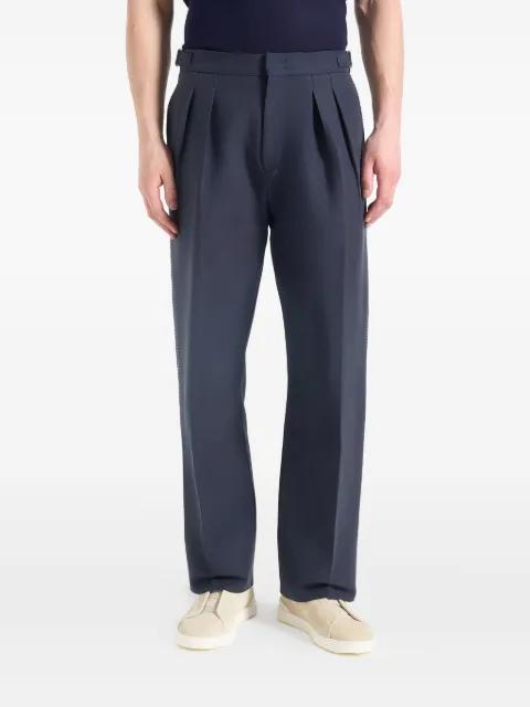 Nolan twin pleat chino pants with stitch detail by MANIERE DE VOIR