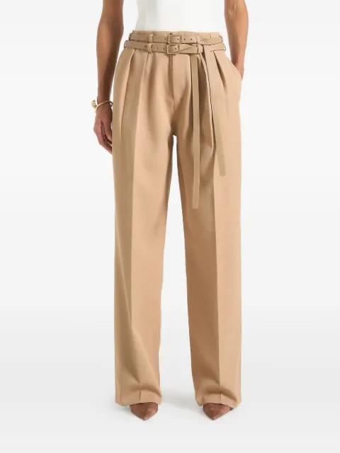 Pascale tailored twin belt pants by MANIERE DE VOIR
