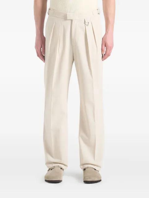 Pierre pleated tailored linen trousers by MANIERE DE VOIR