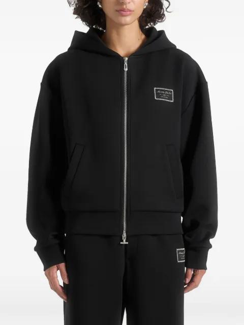 Ray neoprene cropped zip hoodie by MANIERE DE VOIR