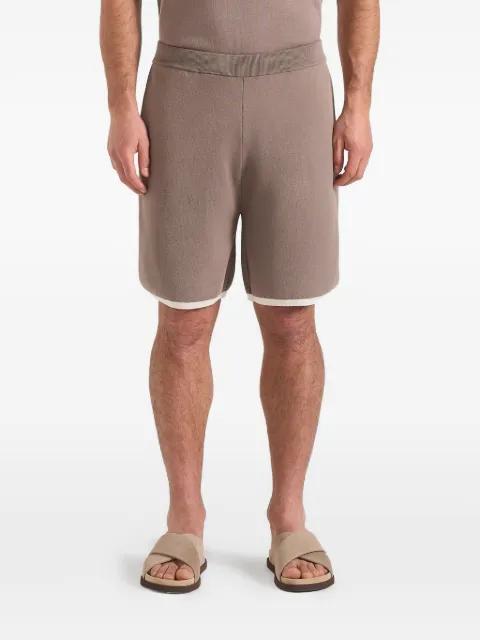 Regis contrast-detail knit shorts by MANIERE DE VOIR