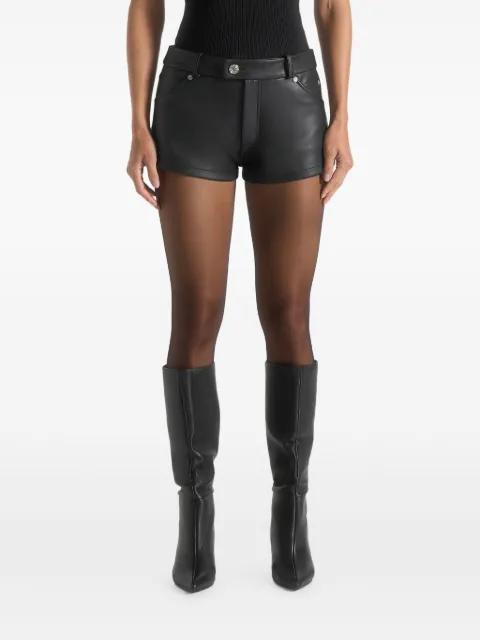 Samia faux-leather mini shorts by MANIERE DE VOIR