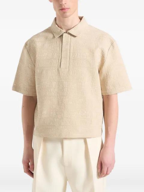 Simon boxy textured polo shirt by MANIERE DE VOIR
