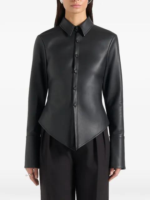 Sonia in black cinch shirt by MANIERE DE VOIR