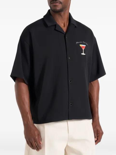 St. Barts graphic-print revere-collar shirt by MANIERE DE VOIR