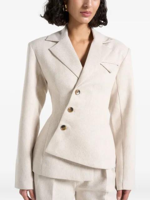 Thalia tailored asymmetric double breasted blazer by MANIERE DE VOIR