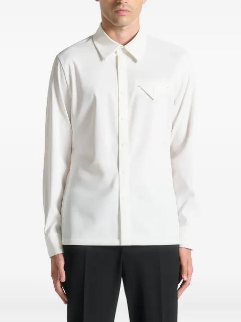 Tom slim-fit white tailored stretch shirt by MANIERE DE VOIR