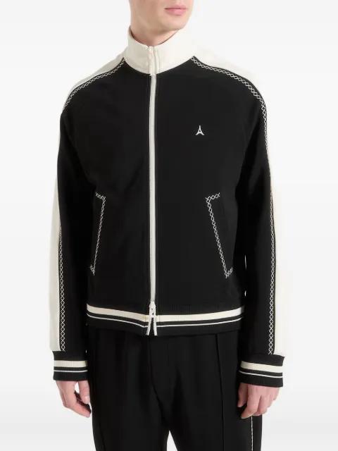 Tristan contrast whipstitch raglan track jacket by MANIERE DE VOIR