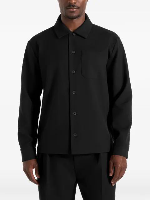 Valentin in black tailored overshirt by MANIERE DE VOIR