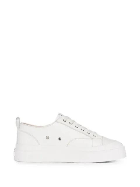 Vienna contrast-stitch leather sneakers by MANIERE DE VOIR