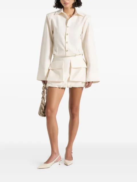 cargo shirt mini dress by MANIERE DE VOIR