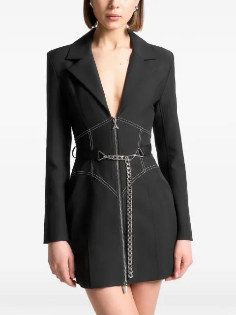 corset blazer dress with chain by MANIERE DE VOIR