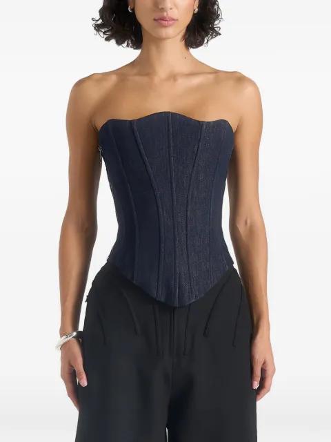 denim corset by MANIERE DE VOIR