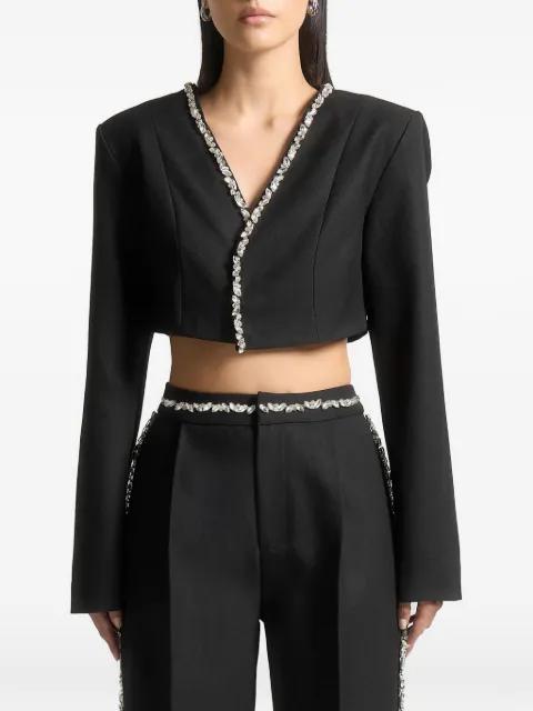 embellished cropped blazer by MANIERE DE VOIR