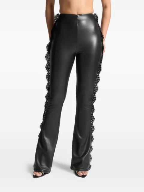 lace-trim fit and flare leggings by MANIERE DE VOIR