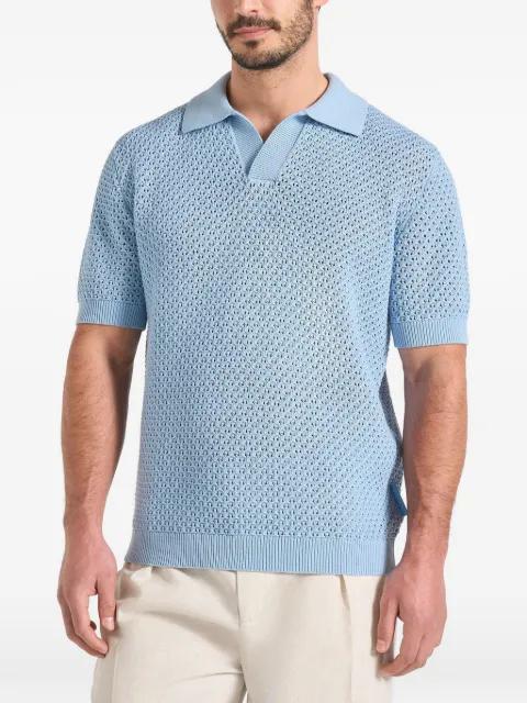 open knit polo shirt by MANIERE DE VOIR
