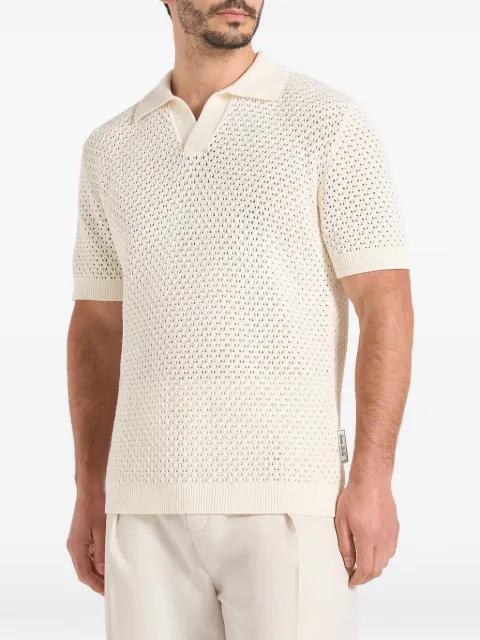 open knit polo shirt by MANIERE DE VOIR