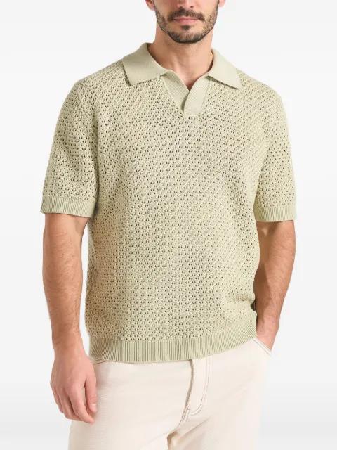 open knit polo shirt by MANIERE DE VOIR