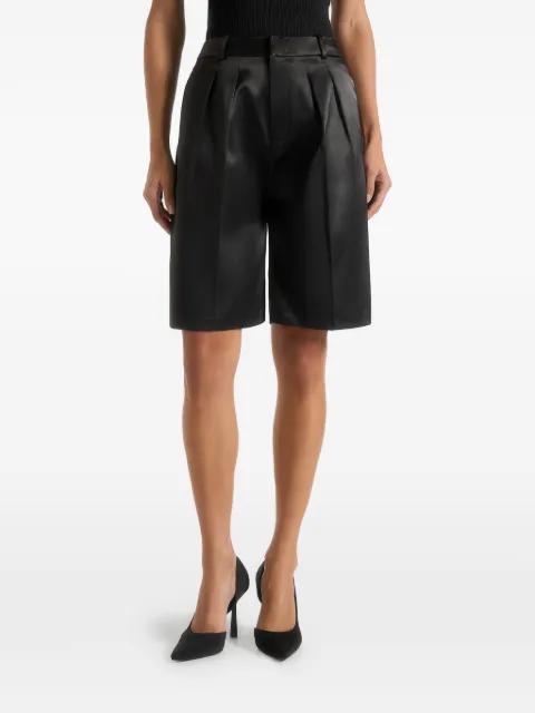 satin double pleat shorts by MANIERE DE VOIR
