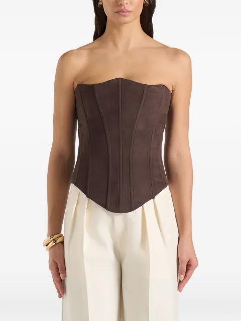 suede corset by MANIERE DE VOIR