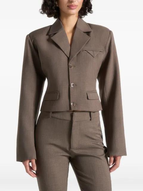 tailored cropped blazer by MANIERE DE VOIR