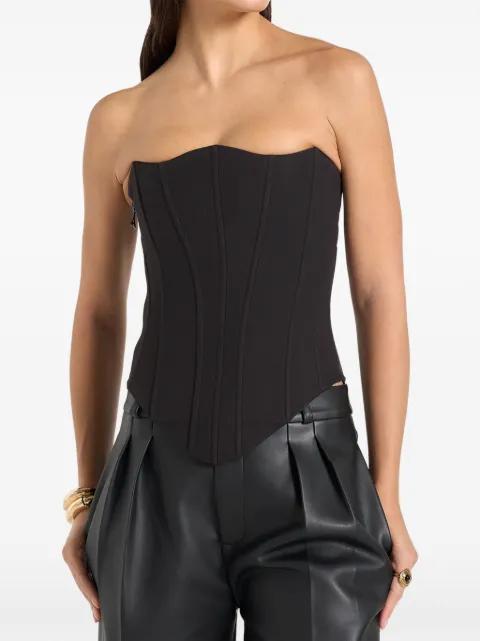 tailored lace up corset by MANIERE DE VOIR