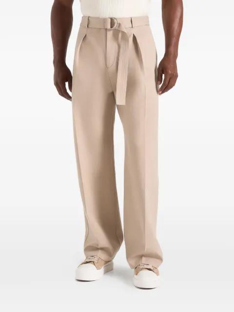 wide-leg tailored trousers with belt by MANIERE DE VOIR