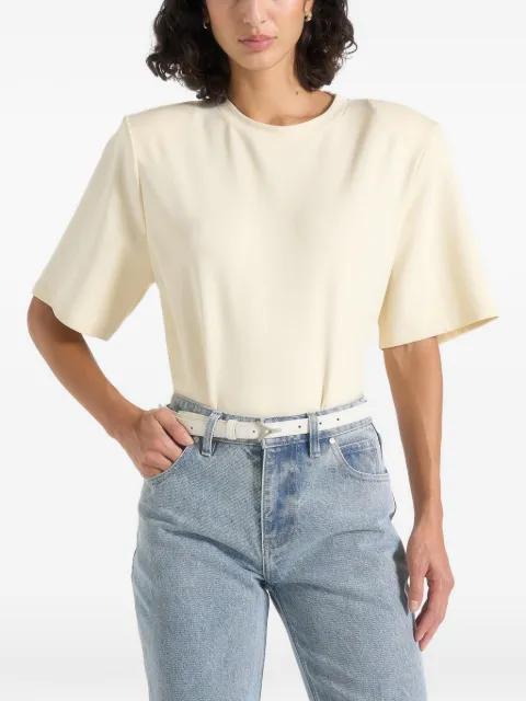 wide shoulder bodysuit T-shirt by MANIERE DE VOIR