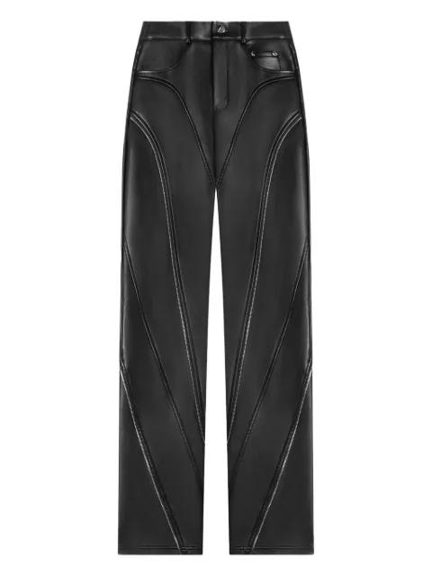 zip biker trousers by MANIERE DE VOIR