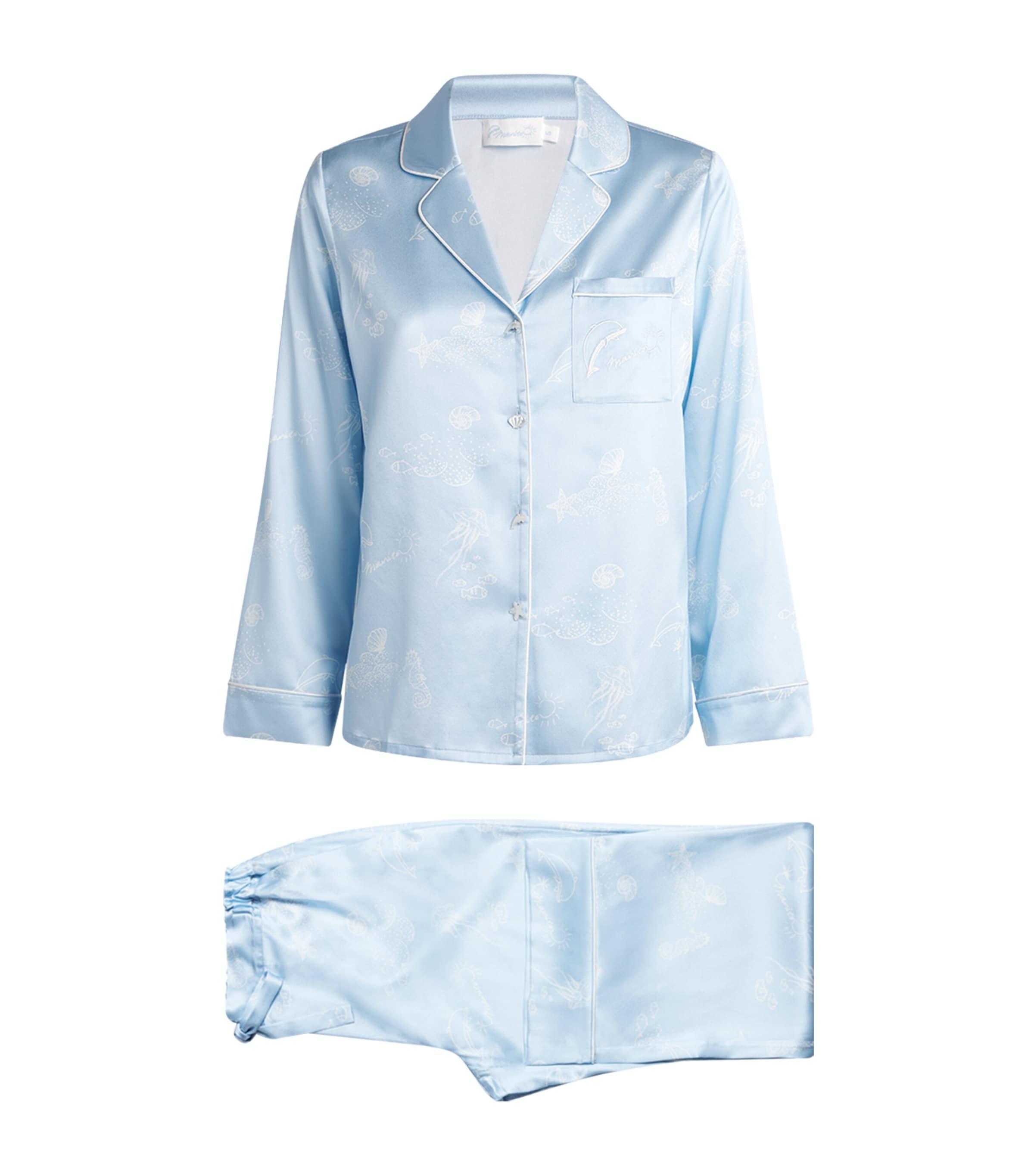 MANITO Mulberry Silk Printed Pyjama Set by MANITO