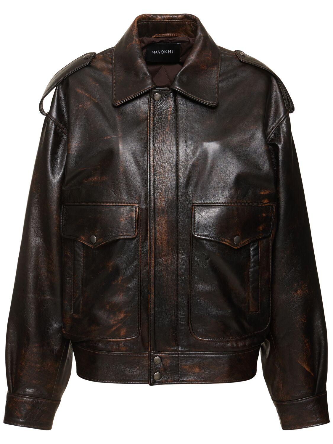 Devin Leather Jacket by MANOKHI