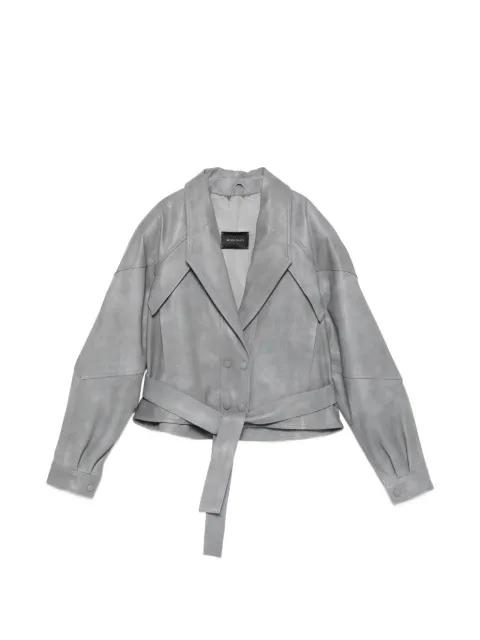 Karo belted double-breasted jacket by MANOKHI