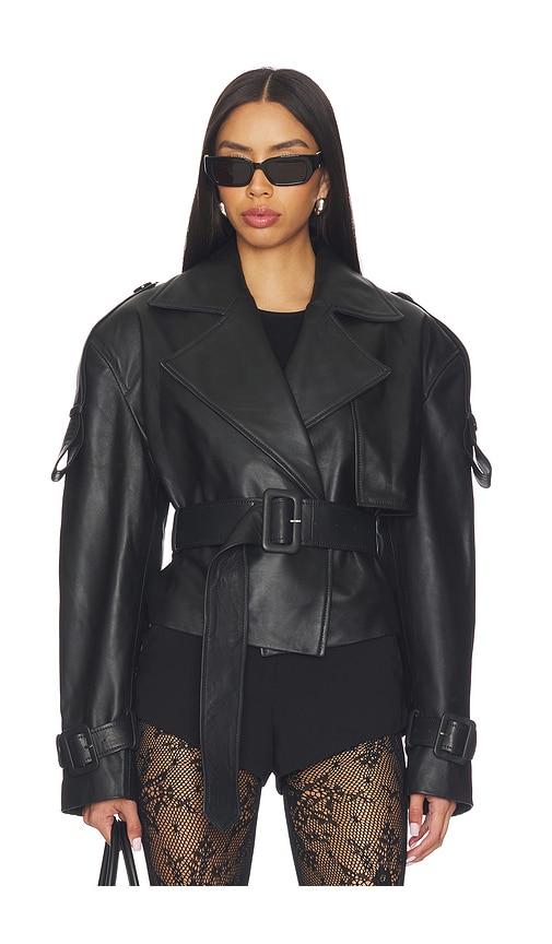 MANOKHI Hana Jacket in Black by MANOKHI