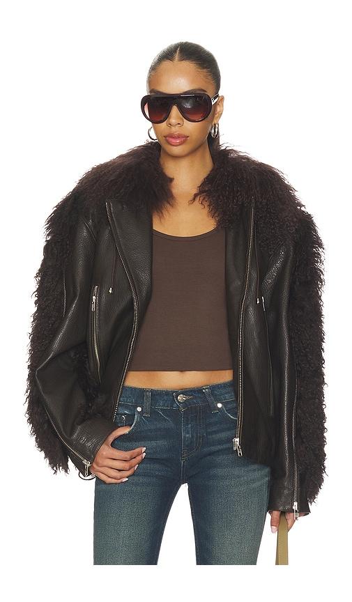 MANOKHI Jade Coat in Brown by MANOKHI