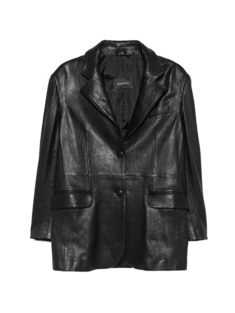 grainy-effect button-fastening jacket by MANOKHI