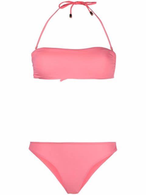 halterneck bandeau bikini set by MANOKHI
