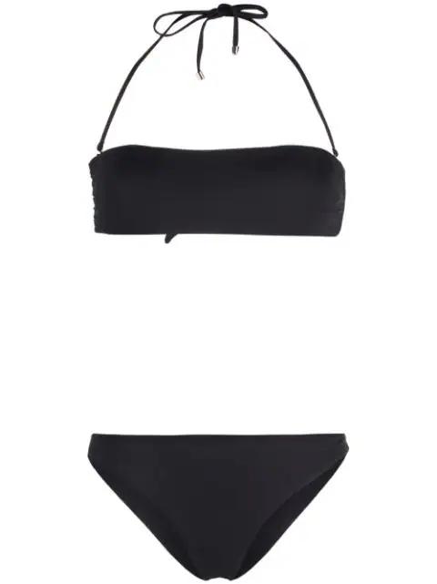 halterneck bandeau-style bikini set by MANOKHI
