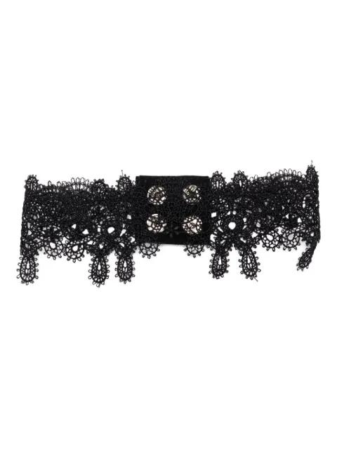 lace-embellished choker necklace by MANOKHI